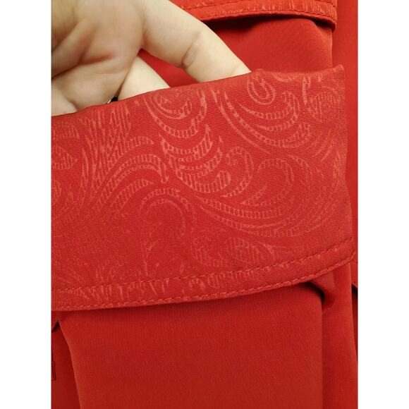 Women's Classic Elements Red Lightweight Jacket w/ Paisley Trim | Size Medium - Picture 8 of 8